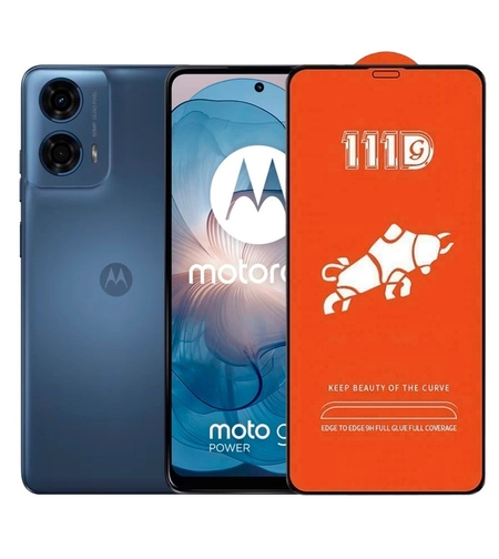 Folie Sticla Securizata pentru Motorola Moto G24, Vafy, Sticla de Protectie Compatibila cu Motorola Moto G24, Full Cover 111D, HD, Margini Negre, Transparenta