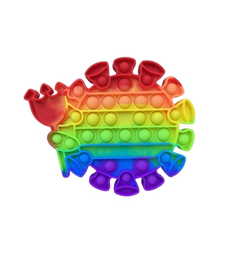 Jucarie antistres din silicon, Flippy, Pop It Now and Flip It, Virus, Multicolor
