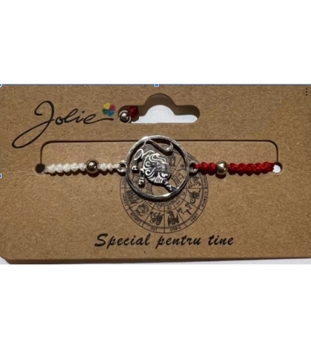Martisor bratara zodiac, Jolie, 5x9 cm, Leu