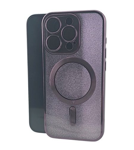 Husa de Protectie 2 in 1, Vafy, pentru Apple iPhone 14 Pro, Compatibila MagSafe, Magnetica, cu Protectie Lentila, din TPU, Mov
