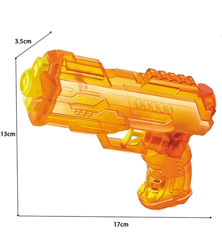 Pistol cu Apa, Flippy, Pistol cu Apa pentru Copii, Manual, din Plastic, 23 x 16 x 4 cm, rezervor 250 ml, Portocaliu