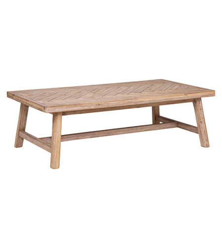 Masuta de cafea Atmosphera Aeris, lemn acacia si blat MDF chevron, 130x70x40 cm, natur