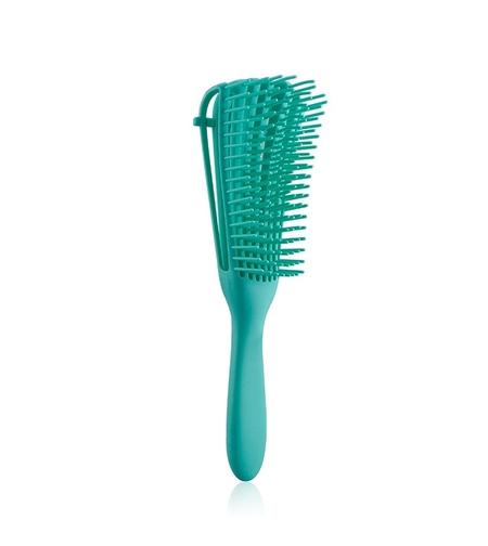 Perie Flexibila, Flippy, pentru Descurcat Par Cret/Umed si Uscat, 8 Brate Mobile, din TPE, 24.5 x 4.5 x 2 cm, Verde