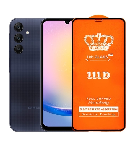 Folie Securizata pentru Samsung A25 5G, Vafy, Sticla de Protectie Compatibila cu Samsung A25 5G, Full Cover 111D, 10H GLASS, Margini Negre, Transparenta