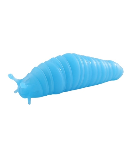 Jucarie Senzoriala Antistres, Flippy, Fidget Toys, Omida Tip Breloc, 11 cm, +3 Ani, Albastru Transparent