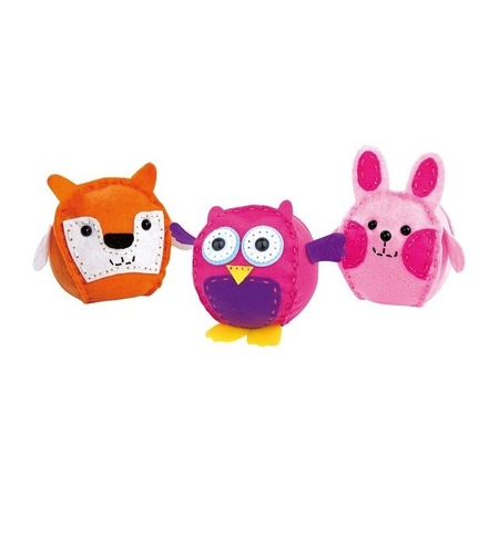 Set 3 Piese Creatie Perna pentru Copii Model Bufnita/Vulpe/Iepure, Dream Kids