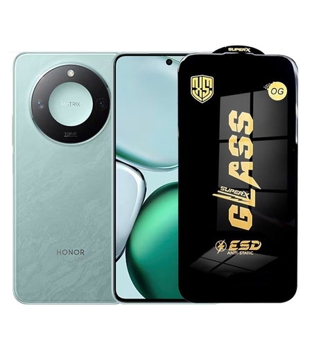 Folie de Protectie pentru Honor X9c Smart, Vafy, Sticla Securizata ESD, Margini Negre, Rezistenta la Zgirieturi, Antistatica, 0.35 mm, Transparenta