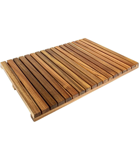 Gratar dus 5Five Acacia din lemn de salcam, antiderapant, 53x36x3 cm, natur