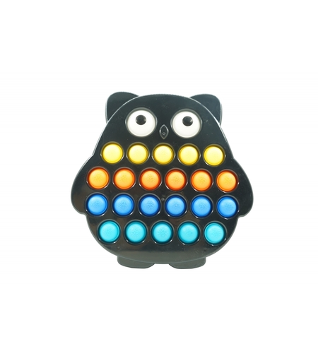 Jucarie senzoriala antistres, Simple Dimple, Bufnita, Multicolor, V2