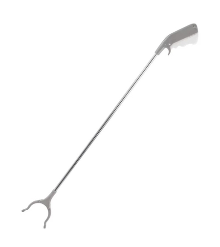 Cleste pentru Colectarea Deseurilor, Vafy, din Metal si Plastic, 96.5 cm, Fara Maini Murdare, Gri
