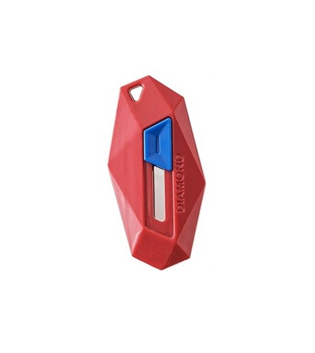 Cutter pentru Cutii, Flippy, Varf Rotunjit si Zimtat, Tip Breloc, 6.5x3.5 cm, Rosu