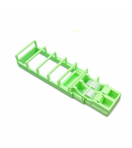 Dispenser de Banda Adeziva, Flippy, Suport pentru Banda Adeziva pentru Birou, Scoala, din Plastic, 15,5 x 7,7 x 7,4 cm, Verde