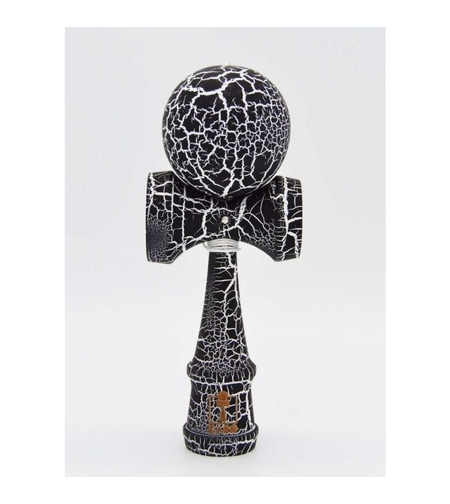 Kendama Ball Full Crack Negru Lemn Fag Alb