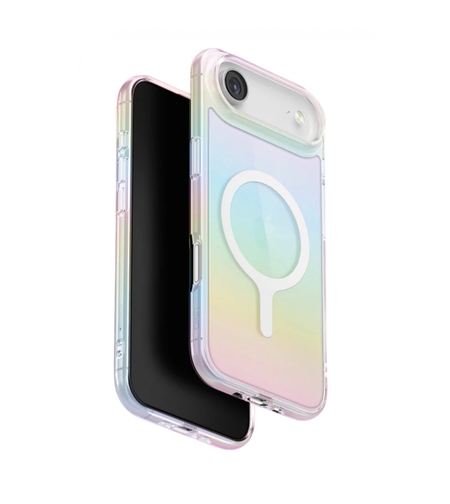 Husa Telefon, Vafy, Compatibila iPhone 17 Air, Model Cameleon, Magsafe, Schimbare Gradient de Culoare din Unghiuri Diferite, Multicolor