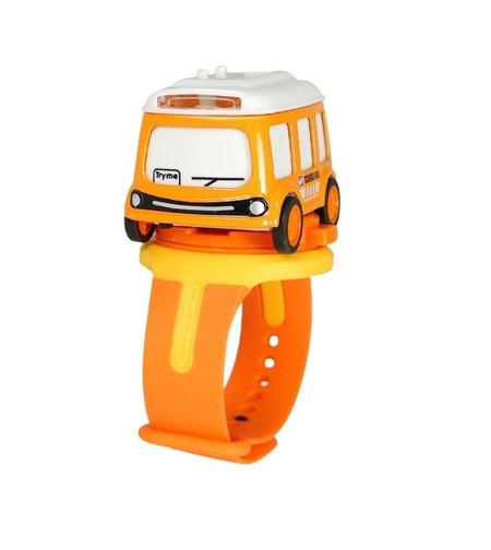 Jucarie pentru copii, Flippy, autobuz-ceas, Portocaliu
