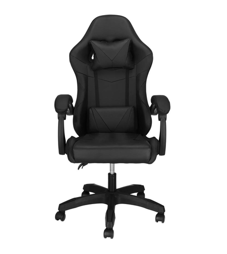 Scaun birou pentru gaming, ergonomic, suport lombar si tetiera, 114-123x55x50 cm, negru