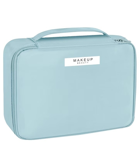 Geanta de Calatorie, Flippy, pentru Cosmetice si Articole de Toaleta, Material Impermeabil, 2 in 1, Portfard Interior Detasabil, 23 x 16 x 8 cm, Albastru