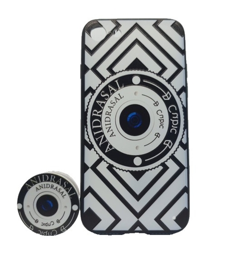 Husa Apple iPhone 7 Plus/8 Plus Multicolor Model Camera Foto + Popsocket inclus