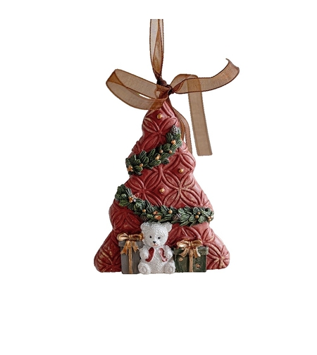 Decoratiune de Craciun, Flippy, pentru Brad, Model Bradut, 8.5 x 6.5 cm, din Rasina, Multicolor