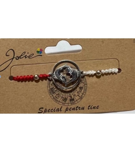 Martisor bratara zodiac, Jolie, 5x9 cm, Pesti
