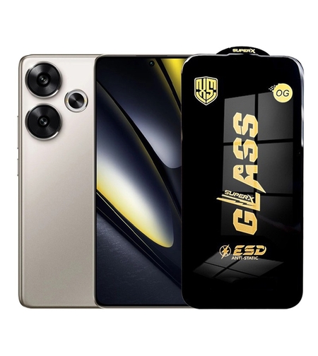 Folie de Protectie pentru Xiaomi Poco F6, Vafy, Sticla Securizata ESD, Margini Negre, Rezistenta la Zgirieturi, Antistatica, 0.35 mm, Transparenta