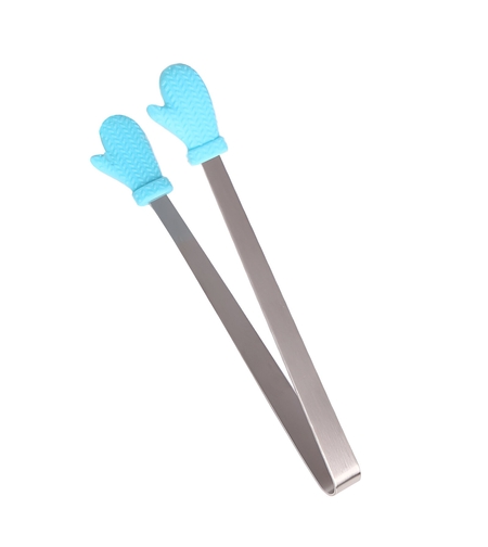 Cleste Creativ pentru Mancare, Flippy, Model Manusi din Silicon, 14.5x3 cm, Rezistent la Temperaturi Inalte si Coroziune, Albastru