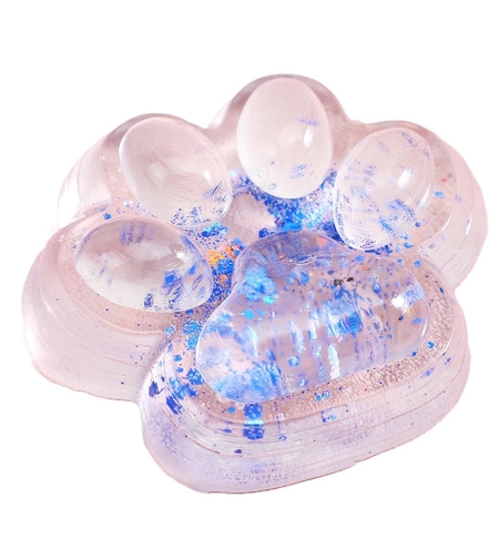 Jucarie Antistres Squishy, Flippy, Labuta de Pisica Pufoasa, cu Revenire Lenta, 7 x 6.5 cm, Model 270532, Multicolor