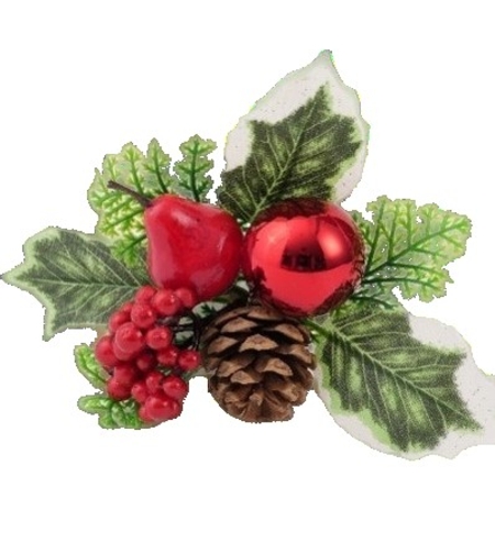 Decoratiune de Craciun, Flippy, 15 x 23 cm, Model Buchetel 1, Multicolor