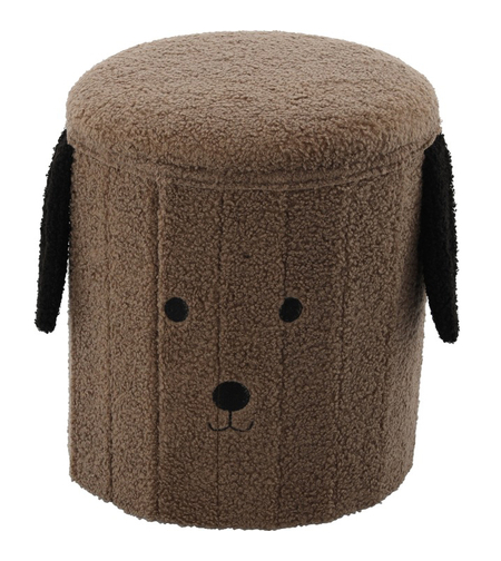 Taburet pentru copii, pliabil cu spatiu depozitare, 80kg, 28×34 cm, maro