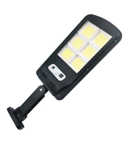 Lampa Solara De Exterior LED Flippy, 36 cm x 11.5 cm, 2880 Lumeni 120 COB LED 24 W - echivalent 192 W bec incadescent, IP65, Senzor de Miscare, Senzor de Lumina, 6 Grile, Alb Rece