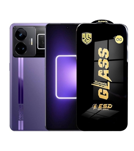 Folie de Protectie pentru Realme GT3, Vafy, Sticla Securizata ESD, Margini Negre, Rezistenta la Zgirieturi, Antistatica, 0.35 mm, Transparenta