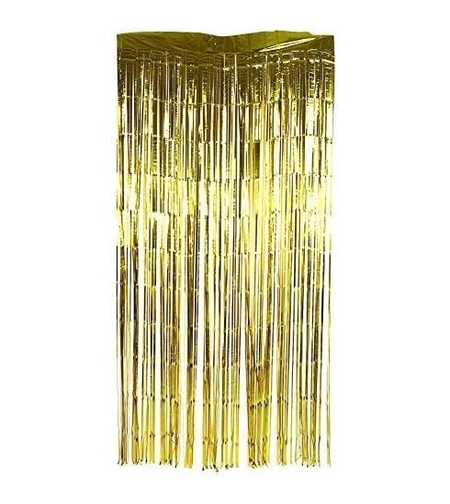 Perdea Franjurata, Flippy, Model Decor Petrecere, pentru Fundal de Poze, Amenajare Colorata a Petrecerii, Dimensiune 100x200 cm, Gold
