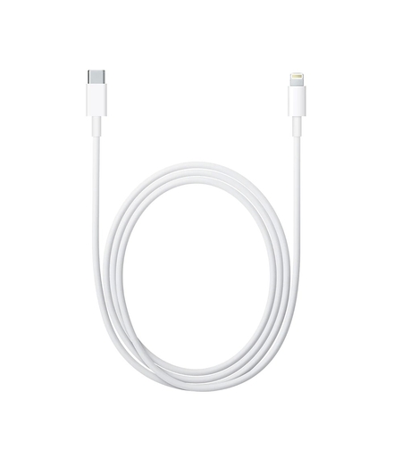Cablu de date si de incarcare Apple, USB Tip-C-Lightning, 1 metru, Flippy, Alb