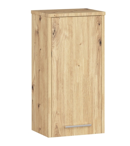Dulap baie suspendat, cu usa si raft interior, PAL 16 mm, 30×22,5×60 cm, stejar artisan