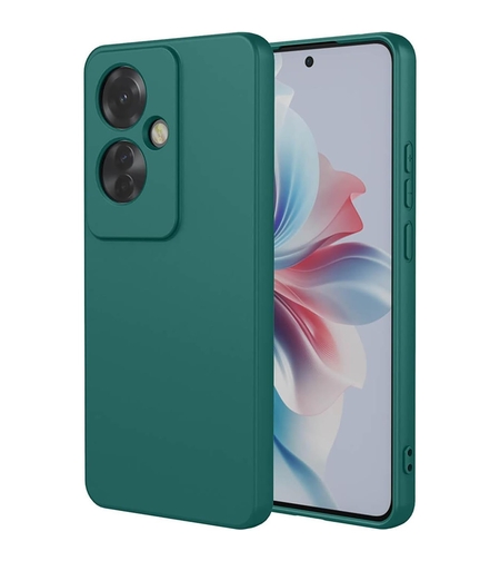 Husa de Protectie, Vafy, pentru Oppo Reno 11 F, Liquid Silicone, cu Microfibra pe Interior, Protectie Antisoc, Compatibil Incarcare Wireless, Verde