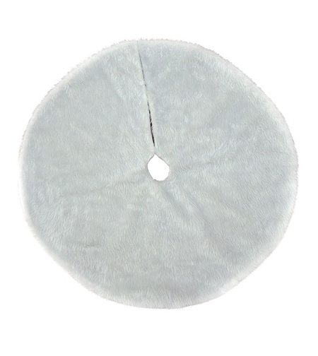 Covor pentru bradul de Craciun White Haipai, diametru 150 cm, blana cu o grosime 2.5-3 cm, alb