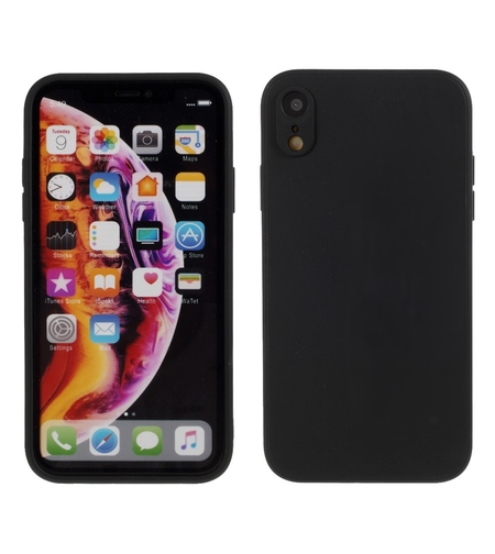 Husa protectie compatibila cu Apple iPhone XR Liquid Silicone Case Negru