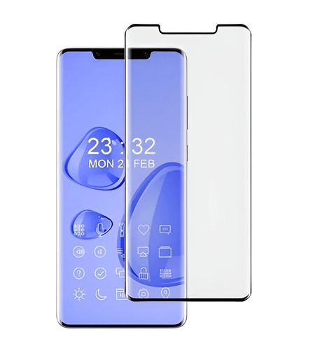 Folie Sticla Securizata, Vafy, Pentru Huawei Mate 50 Pro, Full Glue, Margini Negre, Transparent