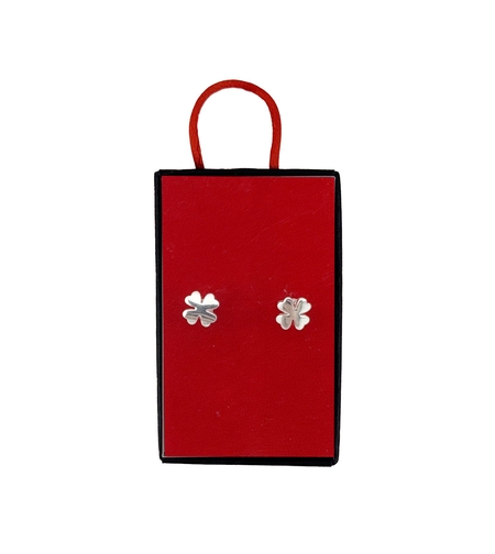 Cercei din Argint 925, Jolie Silver, pentru Dama, Model Trifoi, 1.27 g, Design Elegant si Romantic, Argintiu