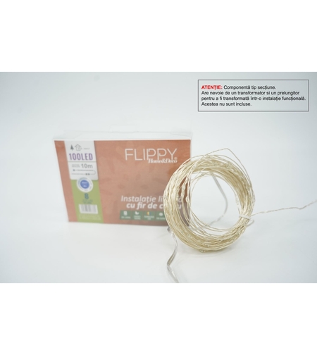 Instalatie de Craciun Tip Liniar, 8 jocuri de lumini, Fir Cupru, 10 m, 100 LED -uri, Albastru