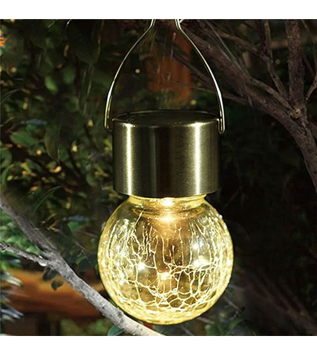 Lampa solara LED, model bec clasic, IP44 pentru exterior, 6cm, lumina calda