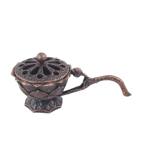 Suport de Tamaiat, Flippy, din Aliaj de Zinc, Model Lotus, Ignifug, 9.7 x 4.8 x 4.7 cm, Cupru