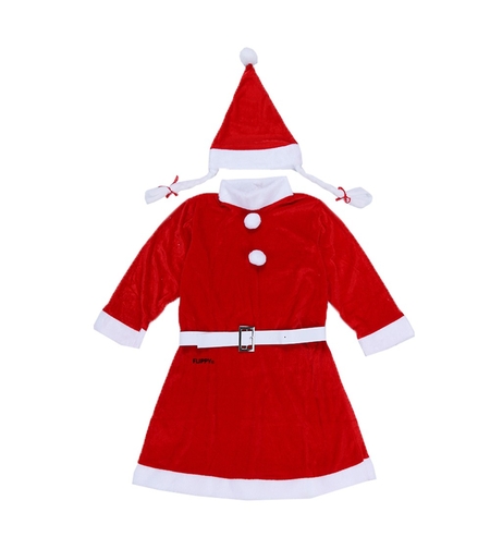 Costum Craciunita Flippy® Fata, 10-12 ani, 3 piese, Catifea