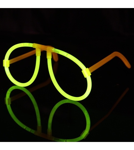 Ochelari Decorativi, Flippy, din Plastic, Fluorescenti, Accesoriu Petrecere, Galben