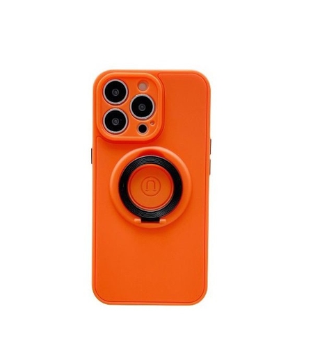Husa protectie Vafy compatibila cu Apple iPhone 13 Pro Mag Safe Silicone Portocaliu