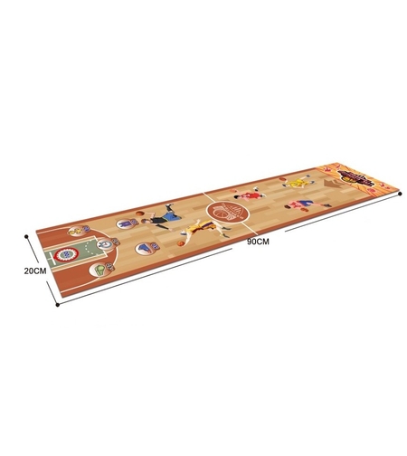 Joc Interactiv, Flippy, Covor de Basket 90 x 20 cm, 1-4 Jucatori, +5 Ani, 6 Mingi Incluse, Maro