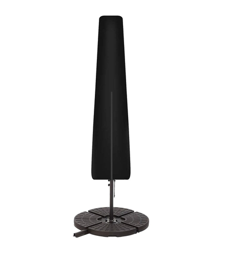 Husa protectie pentru umbrela de gradina, impermeabila, cu fermoar si snur reglabil, 205 cm, negru