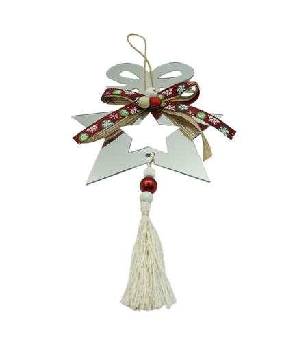 Ornament brad, Flippy, Stea, Argintiu, Lucios, 14*26CM, Acril, Interior/ Exterior