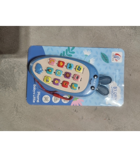Jucarie Interactiva, Flippy, Telefon Inteligent, Model Morcov, Functii Educative, Muzicale si Voce, 4-6 ani, 19 x 11.5 cm, din Plastic, Albastru