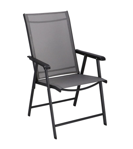Scaun de gradina metalic, pliabil, 95x57x66cm, maxim 150kg, gri